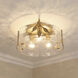 Calla 3 Light 15.13 inch White Gold Flush Mount Ceiling Light